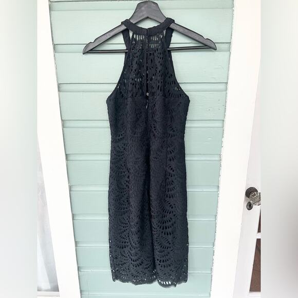 Lilly Pulitzer NWT Kenna dress in onyx black lace dress fall wedding cocktail 00 - Picture 9 of 12